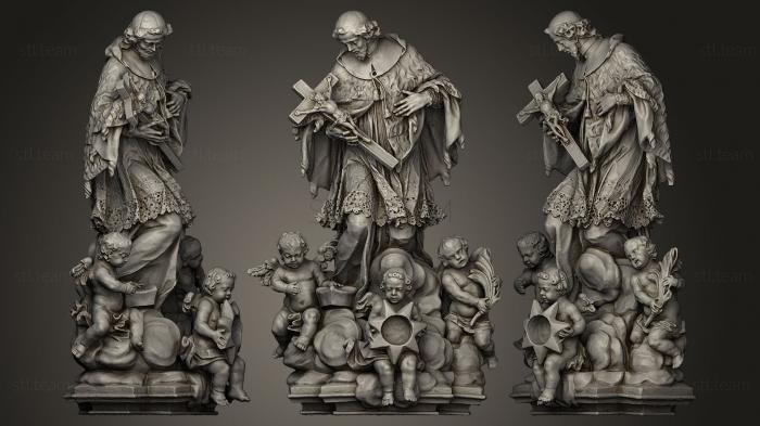 3D model Nepomuk with angels (STL)